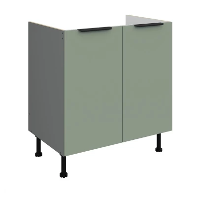 Spülenunterschrank LUNARA – Breite 80 cm, Grün/Anthrazit