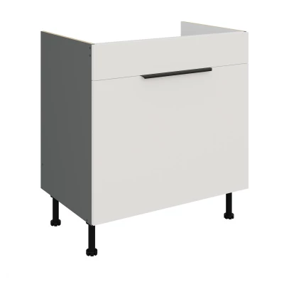 LUNARA Spülenunterschrank – Breite 80 cm, Weiß/Anthrazit