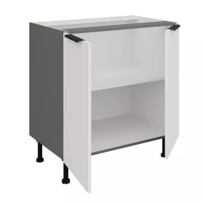 Unterschrank LUNARA mit zwei Türen – Breite 80 cm, weiß/anthrazit