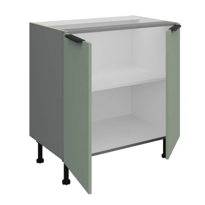 Unterschrank LUNARA mit zwei Türen – Breite 80 cm, Grün/Anthrazit