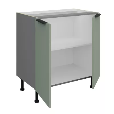Unterschrank LUNARA mit zwei Türen – Breite 80 cm, Grün/Anthrazit