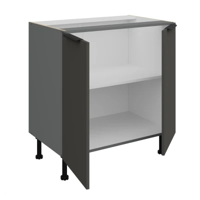 Unterschrank LUNARA mit zwei Türen – Breite 80 cm, Graphit/Anthrazit