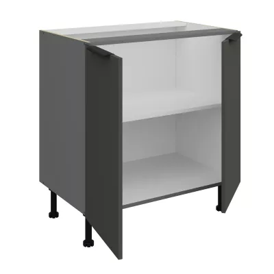 Unterschrank LUNARA mit zwei Türen – Breite 80 cm, Graphit/Anthrazit