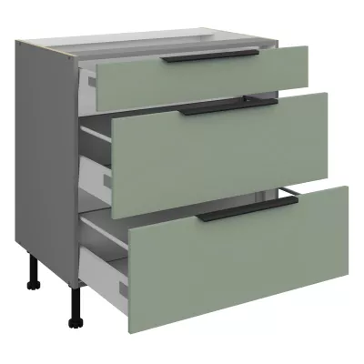 Unterschrank LUNARA – Breite 80 cm, Grün/Anthrazit