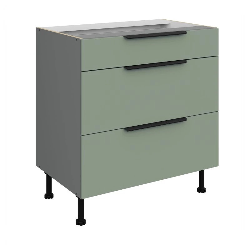 Unterschrank LUNARA – Breite 80 cm, Grün/Anthrazit