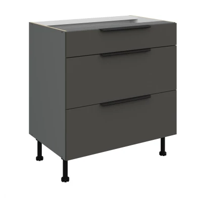 Unterschrank LUNARA – Breite 80 cm, Graphit/Anthrazit