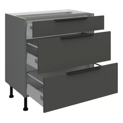 Unterschrank LUNARA – Breite 80 cm, Graphit/Anthrazit