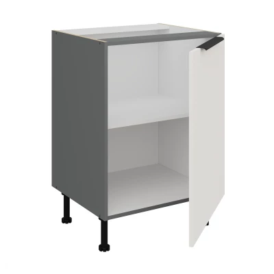 Unterschrank mit einer Tür LUNARA – Breite 60 cm, weiß/anthrazit