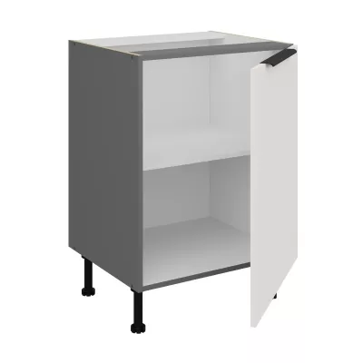 Unterschrank mit einer Tür LUNARA – Breite 60 cm, weiß/anthrazit