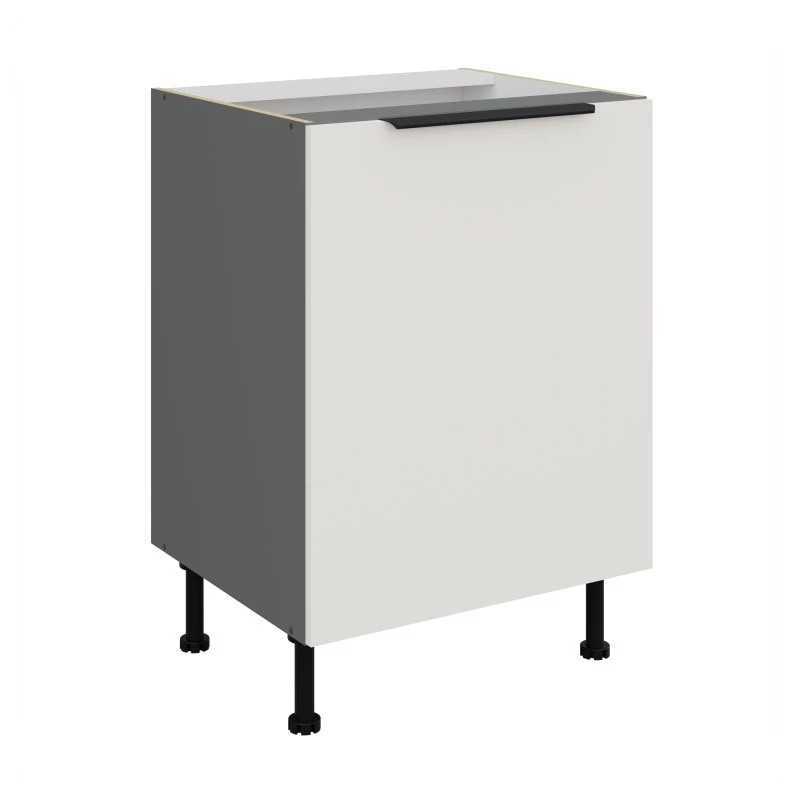 Unterschrank mit einer Tür LUNARA – Breite 60 cm, weiß/anthrazit