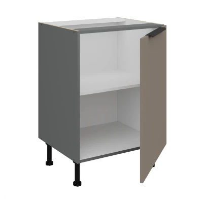 Unterschrank mit einer Tür LUNARA – Breite 60 cm, Dunkelbeige/Anthrazit