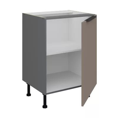 Unterschrank mit einer Tür LUNARA – Breite 60 cm, Dunkelbeige/Anthrazit