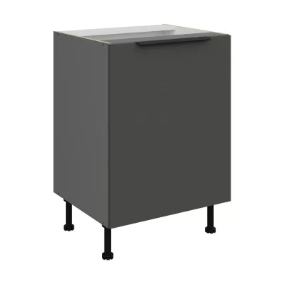 Unterschrank mit einer Tür LUNARA – Breite 60 cm, Graphit/Anthrazit