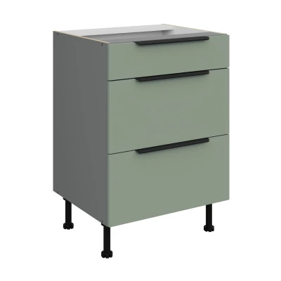 Schubladenschrank LUNARA – Breite 60 cm, Grün/Anthrazit