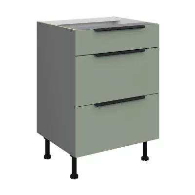 Schubladenschrank LUNARA – Breite 60 cm, Grün/Anthrazit