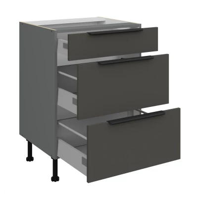 Schubladenschrank LUNARA – Breite 60 cm, Graphit/Anthrazit