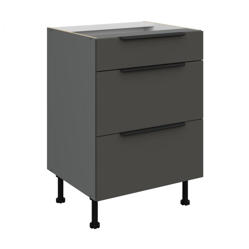 Schubladenschrank LUNARA – Breite 60 cm, Graphit/Anthrazit