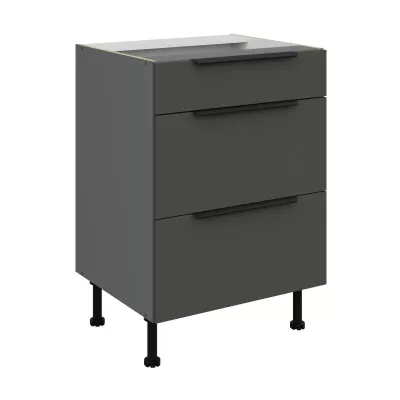 Schubladenschrank LUNARA – Breite 60 cm, Graphit/Anthrazit