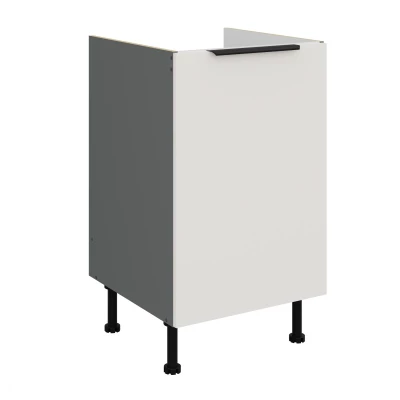 LUNARA Unterschrank für Spüle – Breite 50 cm, weiß/anthrazit