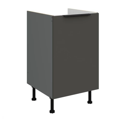 LUNARA Unterschrank für Spülbecken – Breite 50 cm, Graphit/Anthrazit