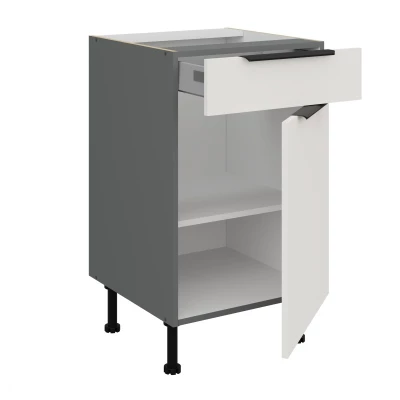 Unterschrank mit Schublade LUNARA – Breite 50 cm, weiß/anthrazit