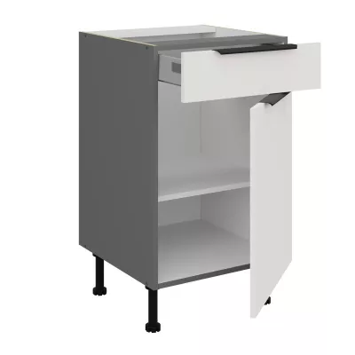Unterschrank mit Schublade LUNARA – Breite 50 cm, weiß/anthrazit