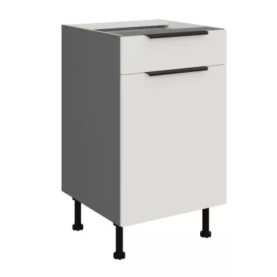Unterschrank mit Schublade LUNARA – Breite 50 cm, weiß/anthrazit