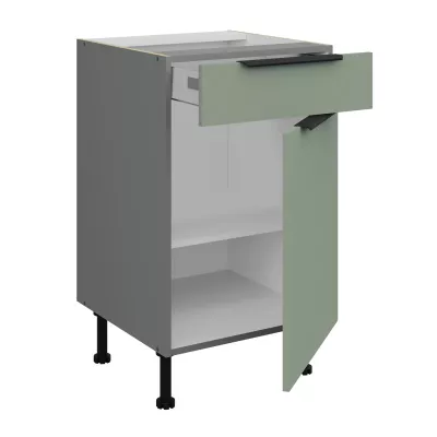 Unterschrank mit Schublade LUNARA – Breite 50 cm, Grün/Anthrazit
