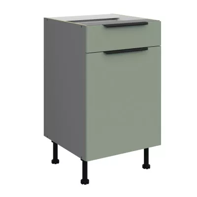 Unterschrank mit Schublade LUNARA – Breite 50 cm, Grün/Anthrazit