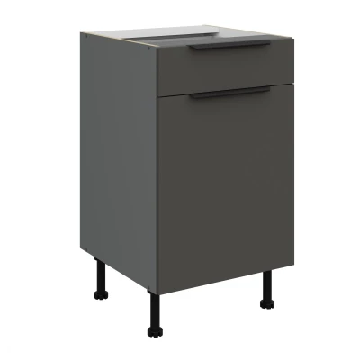 Unterschrank mit Schublade LUNARA – Breite 50 cm, Graphit/Anthrazit