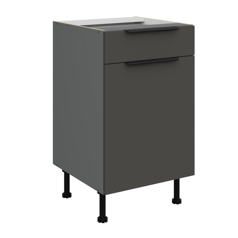 Unterschrank mit Schublade LUNARA – Breite 50 cm, Graphit/Anthrazit