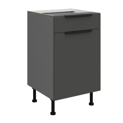 Unterschrank mit Schublade LUNARA – Breite 50 cm, Graphit/Anthrazit