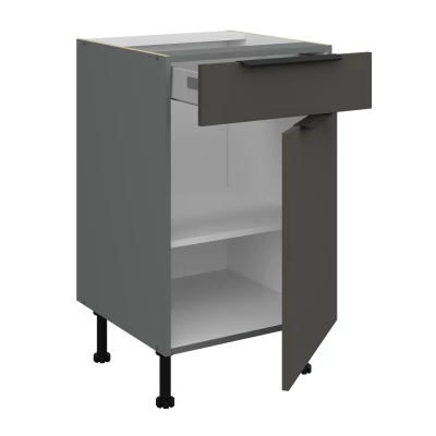 Unterschrank mit Schublade LUNARA – Breite 50 cm, Graphit/Anthrazit