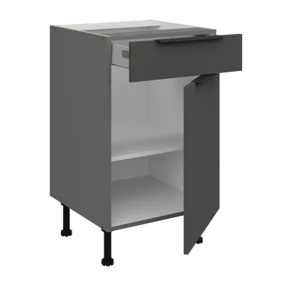 Unterschrank mit Schublade LUNARA – Breite 50 cm, Graphit/Anthrazit