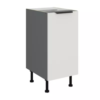 Unterschrank mit einer Tür LUNARA – Breite 40 cm, weiß/anthrazit