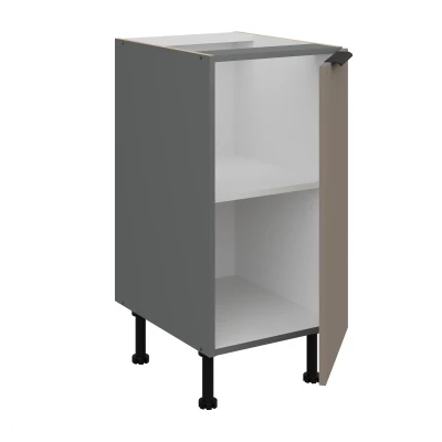 Unterschrank mit einer Tür LUNARA – Breite 40 cm, Dunkelbeige/Anthrazit