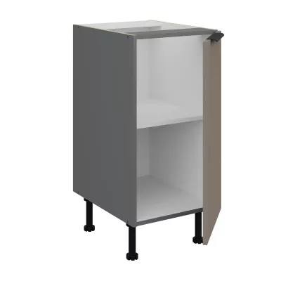 Unterschrank mit einer Tür LUNARA – Breite 40 cm, Dunkelbeige/Anthrazit