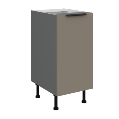 Unterschrank mit einer Tür LUNARA – Breite 40 cm, Dunkelbeige/Anthrazit