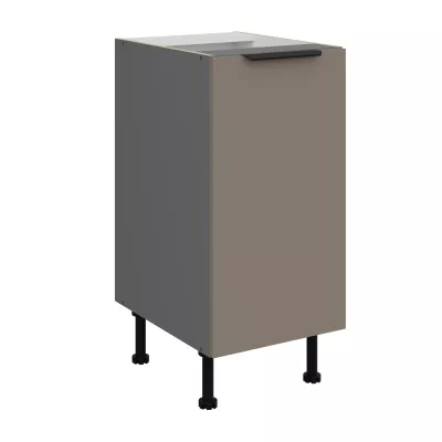 Unterschrank mit einer Tür LUNARA – Breite 40 cm, Dunkelbeige/Anthrazit