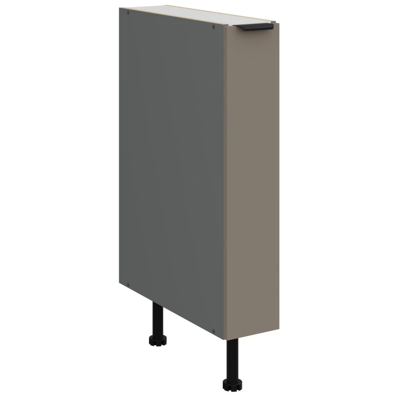 LUNARA Auszugsschrank – Breite 15 cm, Dunkelbeige/Anthrazit