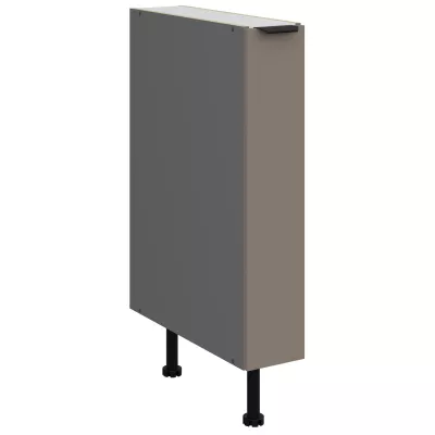 LUNARA Auszugsschrank – Breite 15 cm, Dunkelbeige/Anthrazit