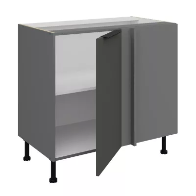 Verlängerter Eckschrank LUNARA – Breite 90 cm, Graphit/Anthrazit