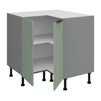 Unterschrank LUNARA - 90x90 cm, grün/anthrazit