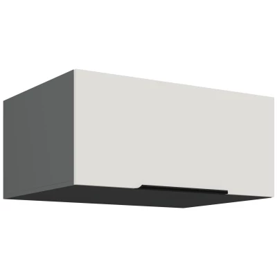 LUNARA Tiefhaubenunterschrank – Breite 80 cm, Weiß/Anthrazit