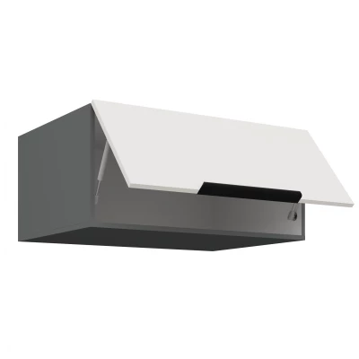 LUNARA Tiefhaubenunterschrank – Breite 80 cm, Weiß/Anthrazit