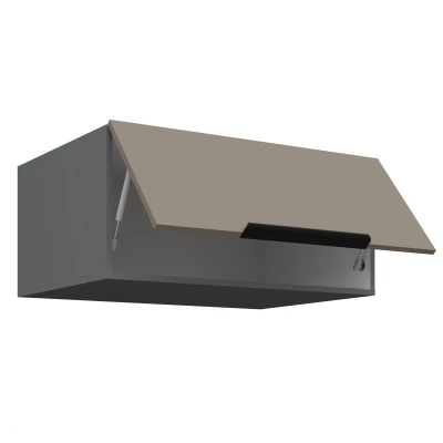 LUNARA Tiefhaubenunterschrank – Breite 80 cm, Dunkelbeige/Anthrazit