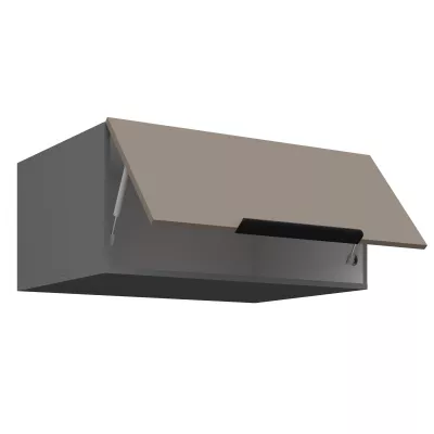LUNARA Tiefhaubenunterschrank – Breite 80 cm, Dunkelbeige/Anthrazit
