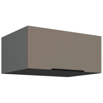 LUNARA Tiefhaubenunterschrank – Breite 80 cm, Dunkelbeige/Anthrazit