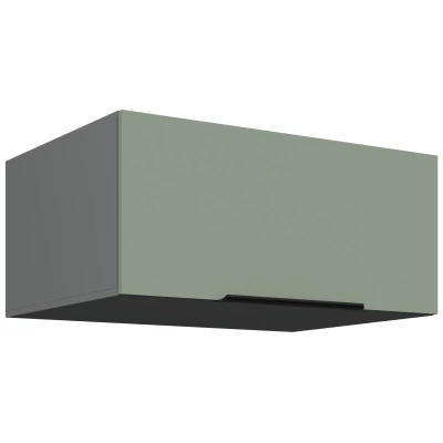 Tiefe Dunstabzugshaube LUNARA – Breite 80 cm, Grün/Anthrazit