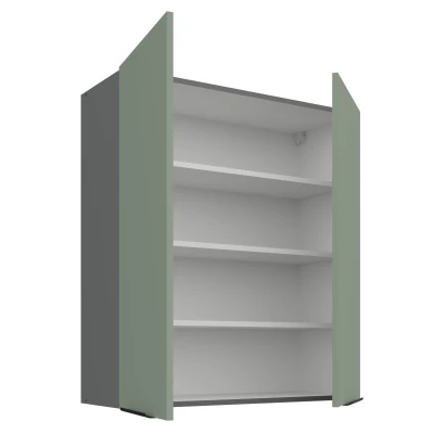 Hoher Wandschrank LUNARA – Breite 80 cm, Grün/Anthrazit